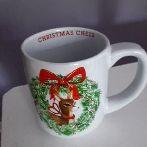 Festive Christmas Cheer Mug with Reindeer Design